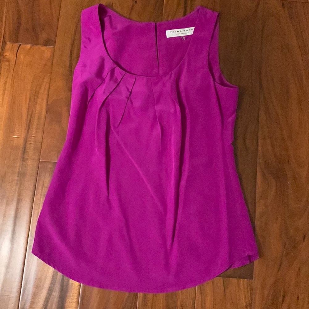 Trina Turk Purple Silk Blouse, S